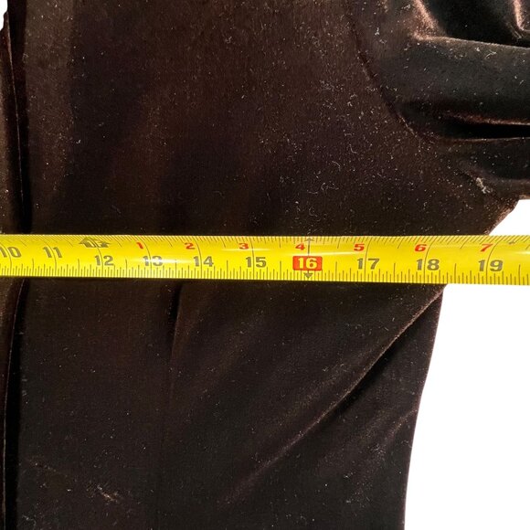 Vtg Misty Lane Brown Velvet Maxi Dress Goth Buttons Long Sleeves Sz 12 Darts USA - Picture 13 of 15